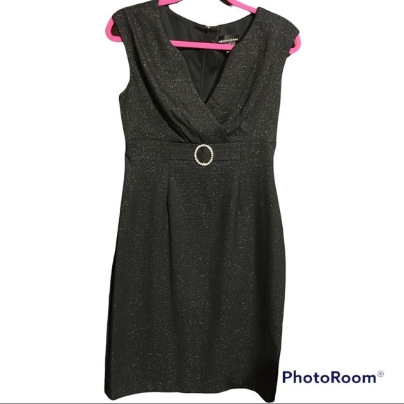 Black dress with silver sparkles size 8 - Picture 1 of 6